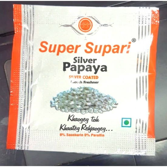 SUPER SUPARI Rs 10 Fully Silver Coated Papaya 