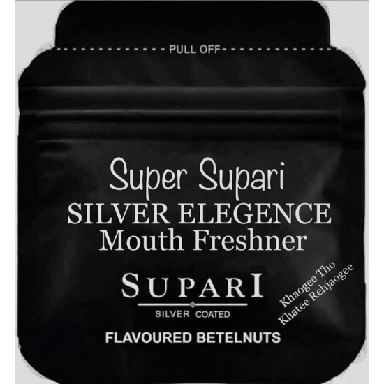 SUPER SUPARI Rs 15 SILVER ELEGENCE GULAB ZIPPER POUCH 