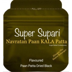 SUPER SUPARI Rs 5 NAVRATTAN KALA PATTA DRIED ZIPER POUCH FLAVOURED 
